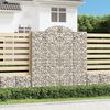 vidaXL 8 db &iacute;ves horganyzott vas gabion kos&aacute;r 200x50x220/240 cm