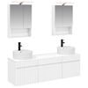 vidaXL F&uuml;rdőszobai Szekr&eacute;ny Szett 5 pcs Feh&eacute;r 50 x 14,5 x 70 cm