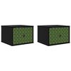 vidaXL Fali &eacute;jjeli szekr&eacute;ny GELEEN 2 db Fekete T&ouml;lgy 36 x 33 x 25 cm