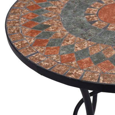 vidaXL narancssárga és szürke kerámia mozaikos bisztróasztal 60 cm