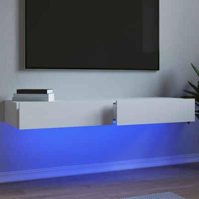 vidaXL 2 db fehér TV-szekrény LED-lámpákkal 60x35x15,5 cm