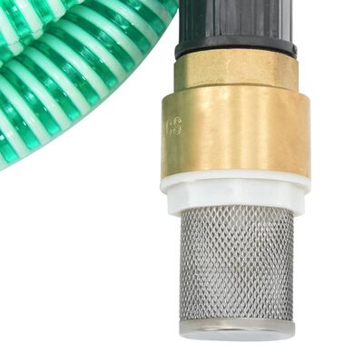 vidaXL zöld PVC szívótömlő sárgaréz csatlakozókkal 1,1" 4 m