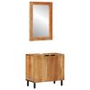 vidaXL F&uuml;rdőszobai Szekr&eacute;ny Szett 2 db Term&eacute;szetes 62 x 33 x 58 cm
