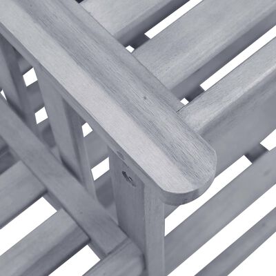 vidaXL tömör akácfa kerti székek teázóasztallal és párnákkal