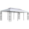 vidaXL Pavilonponyva Feh&eacute;r 300 x 600 cm Poli&eacute;szter