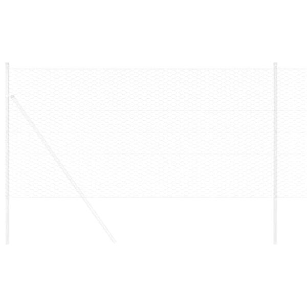 vidaXL Hexagon ker&iacute;t&eacute;s Ez&uuml;st 0,4 x 25 m Horganyzott ac&eacute;l