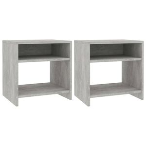 vidaXL 2 db betonsz&uuml;rke szerelt fa &eacute;jjeliszekr&eacute;ny 40 x 30 x 40 cm