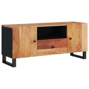 vidaXL t&ouml;m&ouml;r ak&aacute;cfa &eacute;s szerelt fa TV-szekr&eacute;ny 105 x 33,5 x 46 cm