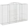 vidaXL &iacute;ves horganyzott vas gabion kos&aacute;r 300 x 50 x 180/200 cm