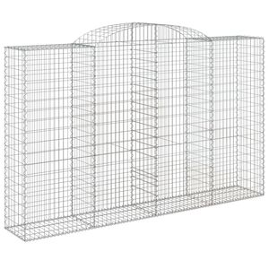 vidaXL &iacute;ves horganyzott vas gabion kos&aacute;r 300 x 50 x 180/200 cm
