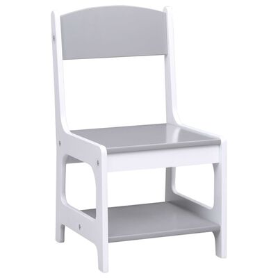 vidaXL fehér MDF gyerekasztal két székkel