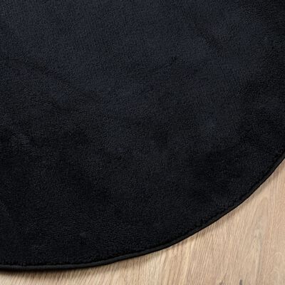 vidaXL OVIEDO fekete rövid szálú szőnyeg Ø 100 cm