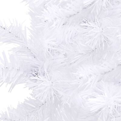 vidaXL fehér PVC sarok műkarácsonyfa LED-ekkel és gömbszettel 210 cm