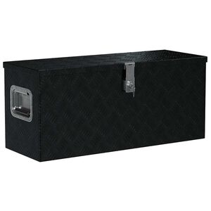 vidaXL fekete alum&iacute;niumdoboz 80 x 30 x 35 cm
