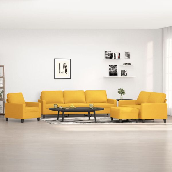 vidaXL 4 r&eacute;szes vil&aacute;goss&aacute;rga sz&ouml;vet &uuml;lőgarnit&uacute;ra p&aacute;rn&aacute;kkal