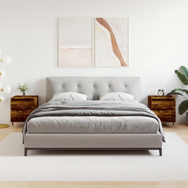 vidaXL 2 db füstös tölgy színű éjjeliszekrény 40 x 35 x 50 cm