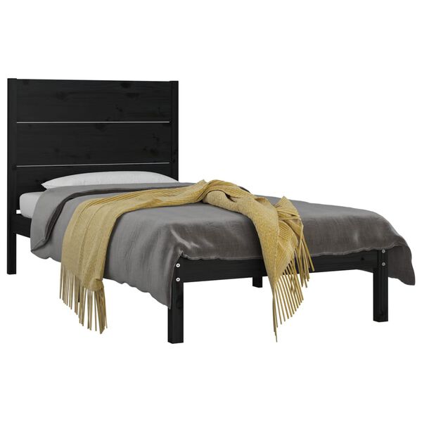 vidaXL fekete t&ouml;m&ouml;r fenyőfa &aacute;gykeret 100 x 200 cm