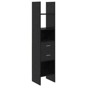 vidaXL K&ouml;nyvespolc 2 szintes 40 x 35 x 180 cm Szerelt Fa Musta tammi