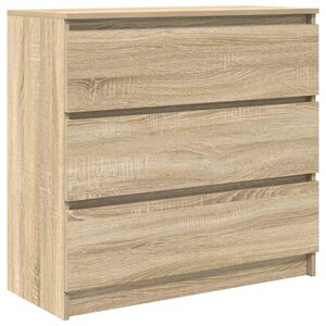 vidaXL sonoma t&ouml;lgy sz&iacute;nű szerelt fa t&aacute;lal&oacute;szekr&eacute;ny 80x35x76 cm