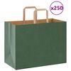 vidaXL 250 db z&ouml;ld pap&iacute;rzacsk&oacute;k foganty&uacute;kkal 32x17x25 cm