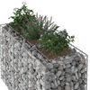 vidaXL Gabion emelt &aacute;gy Ez&uuml;st 130 x 50 x 80 cm Horganyzott ac&eacute;l