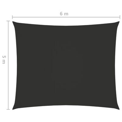 vidaXL antracitszürke téglalap alakú oxford-szövet napvitorla 5 x 6 m