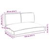 vidaXL Raklap párna készlet párnával 3 pcs Királykék 120 x 80 x 12 cm