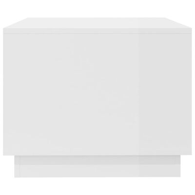 vidaXL magasfényű fehér forgácslap dohányzóasztal 102,5 x 55 x 44 cm