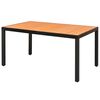 vidaXL barna alum&iacute;nium &eacute;s WPC kerti asztal 150 x 90 x 74 cm