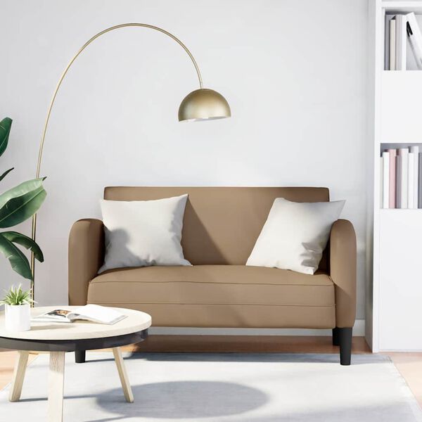 vidaXL cappuccino műbőr loveseat kanap&eacute; 110 cm
