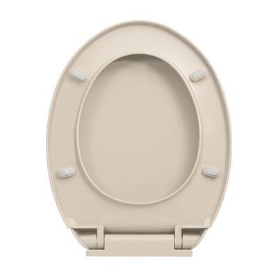 vidaXL barackszínű ovális WC-ülőke lassan csukódó fedéllel