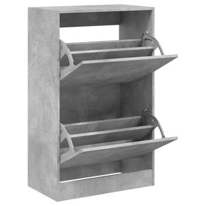 vidaXL betonsz&uuml;rke szerelt fa cipőszekr&eacute;ny 60 x 34 x 96,5 cm