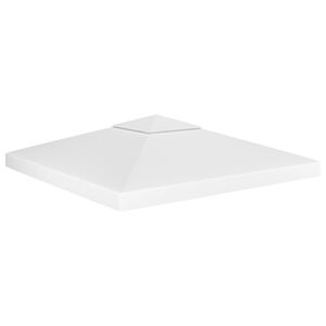 vidaXL feh&eacute;r k&eacute;tszintes pavilon-tetőponyva 310 g/m&sup2; 3 x 3 m