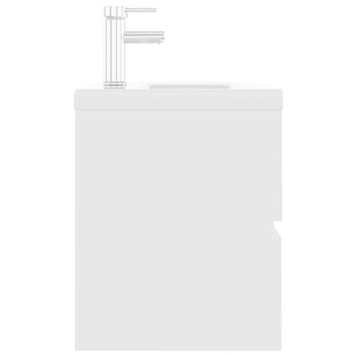 vidaXL fehér szerelt fa mosdószekrény beépített mosdókagylóval