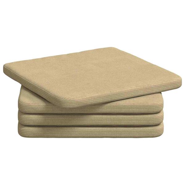 vidaXL &Uuml;lőp&aacute;rn&aacute;k 4 pcs Sz&uuml;rke z&ouml;ld 40 x 40 x 3 cm B&aacute;rsonyos sz&ouml;vet