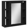 vidaXL fekete szerelt fa f&uuml;rdőszobai t&uuml;k&ouml;r 60 x 16 x 60 cm