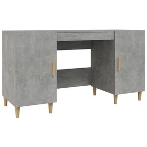 vidaXL betonsz&uuml;rke szerelt fa &iacute;r&oacute;asztal 140 x 50 x 75 cm