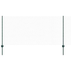 vidaXL Hatsz&ouml;gletű ker&iacute;t&eacute;s oszlopokkal 100 x 1 m PVC-bevonatos ac&eacute;l