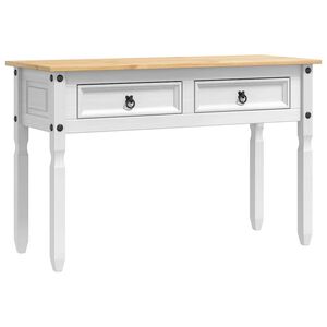 vidaXL V&eacute;gasztal CORONA Feh&eacute;r 115 x 46 x 73 cm T&ouml;m&ouml;r fenyőfa