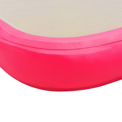 vidaXL rózsaszín PVC felfújható tornaszőnyeg pumpával 300x100x10 cm