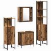 vidaXL F&uuml;rdőszoba b&uacute;tor szett 4 pcs Barna 33 x 33 x 185.5 cm Faanyag