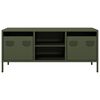 vidaXL olívazöld hidegen hengerelt acél TV-szekrény 101,5x39x43,5 cm
