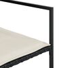 vidaXL 11 r&eacute;szes fekete polyrattan kerti &eacute;tkezőgarnit&uacute;ra p&aacute;rn&aacute;kkal