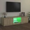 vidaXL sonoma t&ouml;lgy sz&iacute;nű TV-szekr&eacute;ny LED l&aacute;mp&aacute;kkal 140x40x36 cm