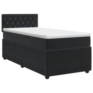 vidaXL Boxspring &aacute;gy matraccal fejt&aacute;ml&aacute;val Fekete 80 x 200 cm B&aacute;rsony