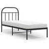 vidaXL fekete f&eacute;m &aacute;gykeret fejt&aacute;ml&aacute;val 75 x 190 cm