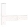 vidaXL 4 darab fehér tömör fenyőfa TV-szekrény