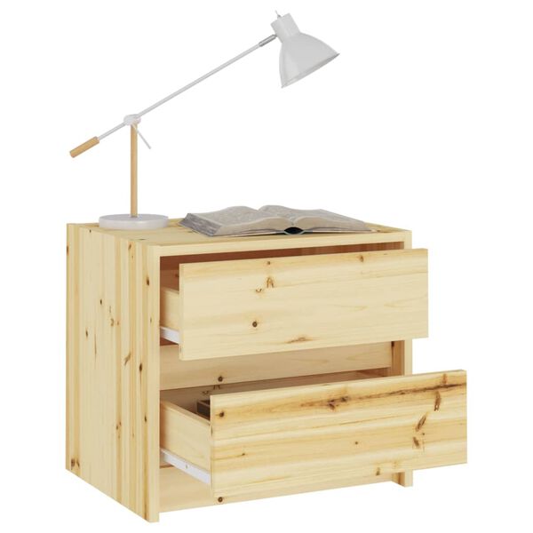 vidaXL t&ouml;m&ouml;r fenyőfa &eacute;jjeliszekr&eacute;ny 40 x 30,5 x 35,5 cm