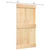 vidaXL Cs&uacute;sz&oacute; ajt&oacute; Term&eacute;szetes &eacute;s Feh&eacute;r 100 x 210 cm Szil&aacute;rd Fenyőfa
