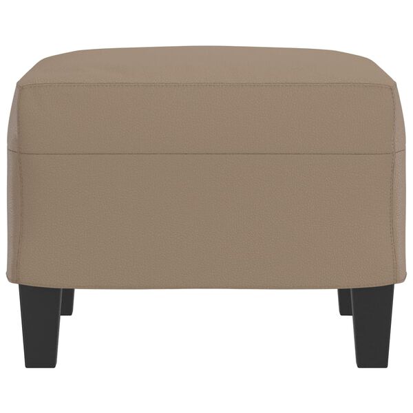 vidaXL kávészínű műbőr lábzsámoly 60 x 50 x 41 cm